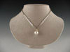 Freshwater Pearl on Sterling Silver Disc Chain.  16 1/2" Long with a 1" Extender.